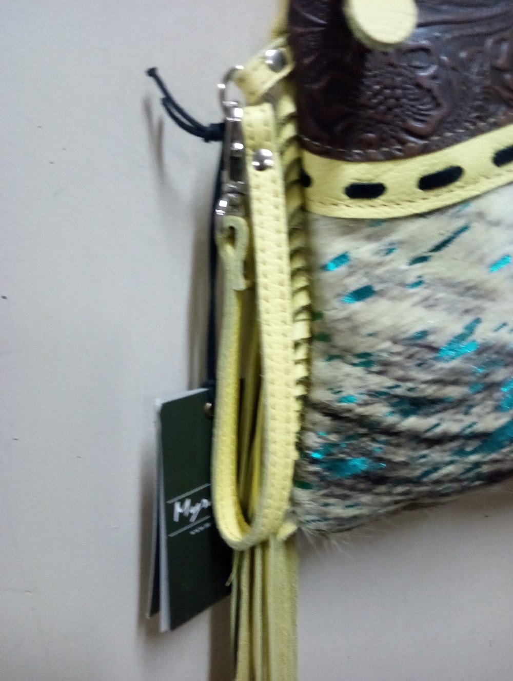 NWT Myra Bag Co Genuine Tooled Leather And Hide Purse - Picture 3 of 6